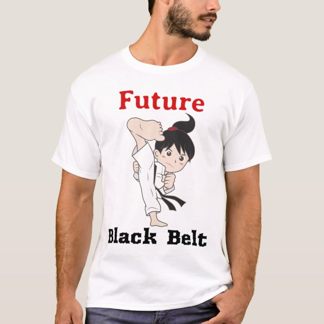 T-shirt Karate Girl Futur ceinture noire Arts martiaux (Devant)
