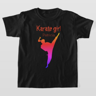 T-shirt Karate Girl Personalized Name