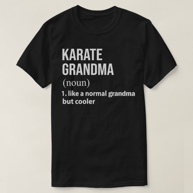 T-shirt Karate grand-mère comme une grand-mère normale mai (Design devant)