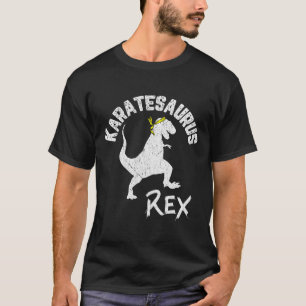 T-shirt Karate Karatesaurus Rex Dinosaur Funny Martial Art