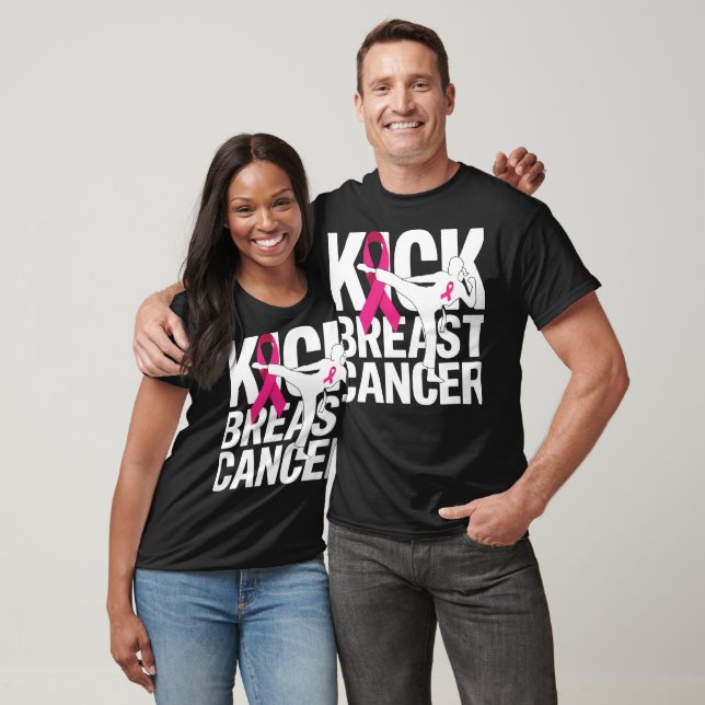 T-shirt Karate Kick Cancer du sein (Unisexe)