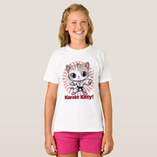 T-shirt "Karate Kitty" guerrier félin