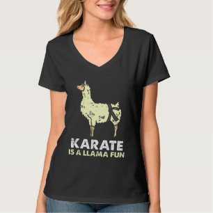 T-shirt Karate Llama Fun Black Belt Alpaca Martial Arts