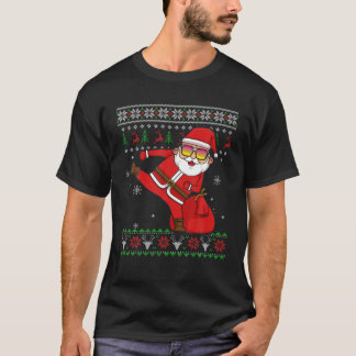T-shirt Karate Lover Martial Art Santa Claus Ugly Christma