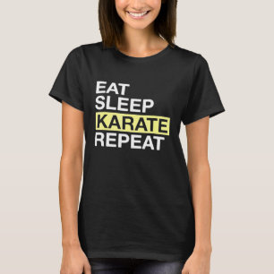 T-shirt Karate Lover pour l'artiste martiale Manger Sleep 