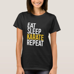 T-shirt Karate - Manger Karate de sommeil Répéter.1