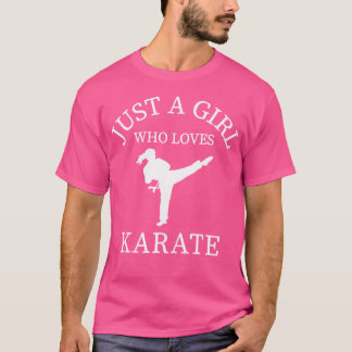 T-shirt Karate Martial Art Lover Juste Une Fille Qui Aime