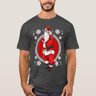 T-shirt Karate Martial Arts Santa Claus Joyeux Noël