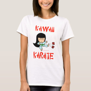 T-shirt karaté mignon de chibi d'arts martiaux de kawaii