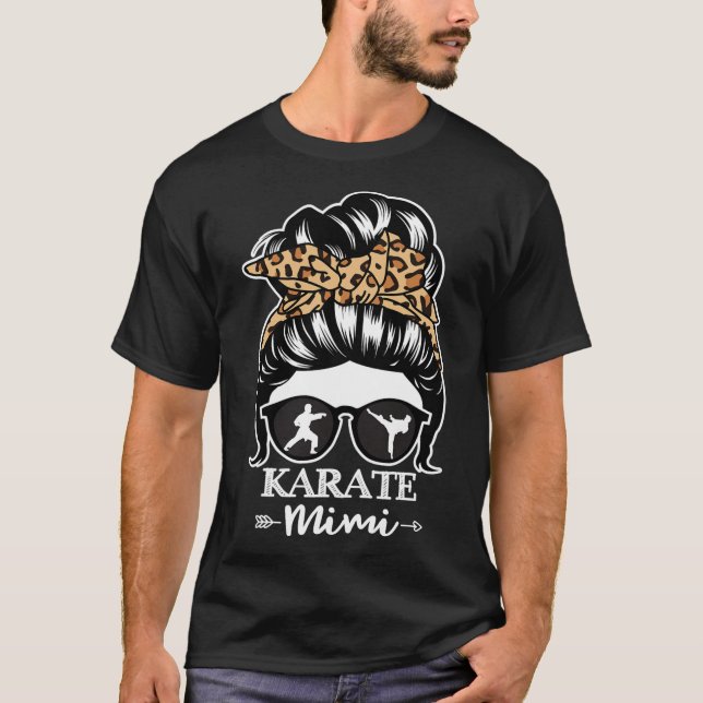 T-shirt Karate Mimi Messy Bun Cheveux Funny Karate Fighter (Devant)