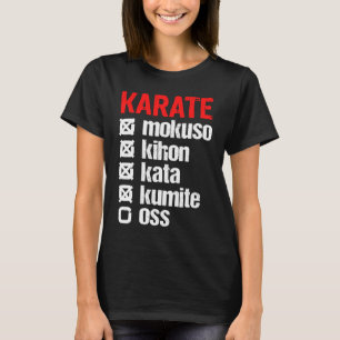 T-shirt Karate Mokuso Kihon Kata Kumite Formation Shotokan