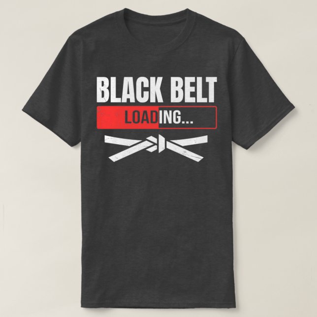 T-shirt Karate ou Taekwondo Black Belt Chargement Funny Ma (Design devant)