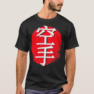 T-shirt Karate sign kick martial arts japan red sun