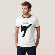 Karate Silhouette Noir Blanc Moderne tendance Spor