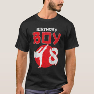 T-shirt Karate Taekwondo 8 ans Anniversaire Martial Arts