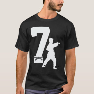 T-shirt Karate Taekwondo pour garçon de 7 ans, 7e annivers