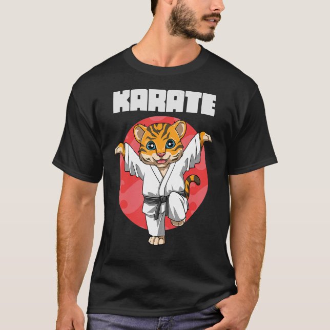 T-shirt Karate Tiger Crane Kick (Devant)