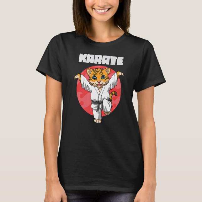 T-shirt Karate Tiger Crane Kick (Devant)