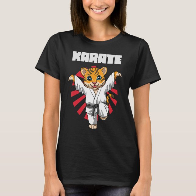 T-shirt Karate Tiger Crane Kick 1 (Devant)