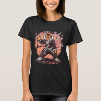 T-shirt Karate Tigre Fleurs Sakura Taekwondo Jiu-Jitsu