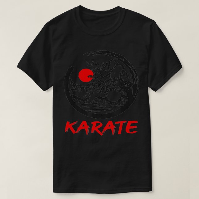 T-shirt Karate Yin Yang bonsai tree  (Design devant)
