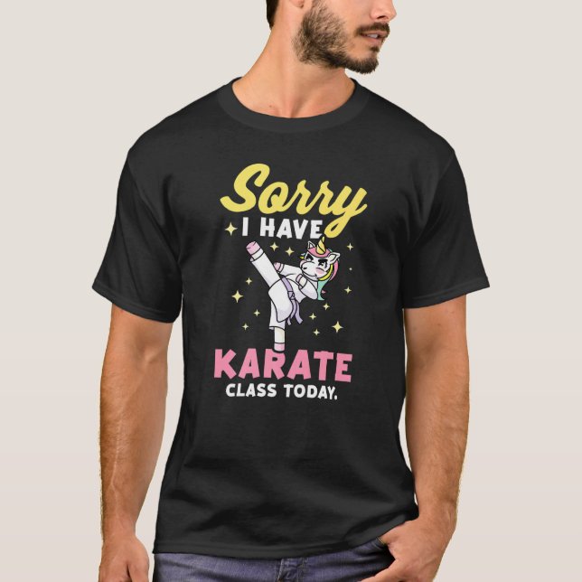 T-shirt KarateFor Karate Étudiants Filles Unicorn (Devant)