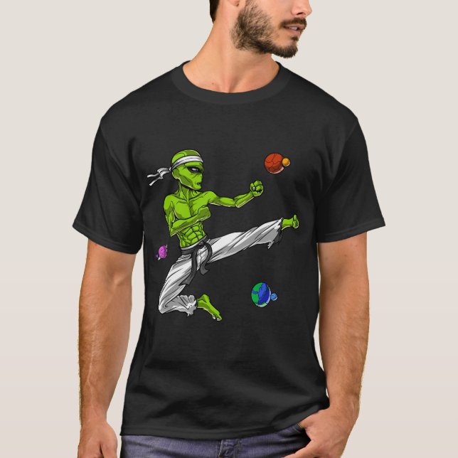 T-shirt Karateka Alien de l'Espace (Devant)