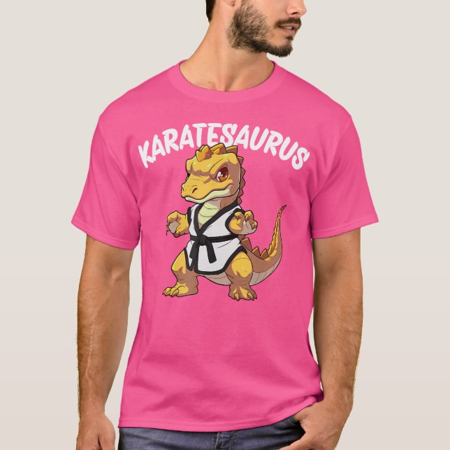 T-shirt Karatesaurus Dinosaur Karate (Devant)