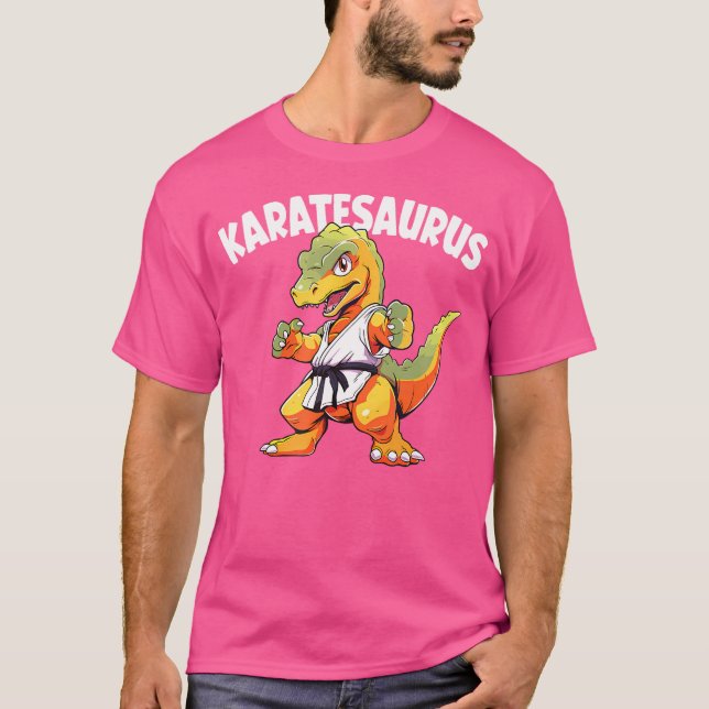 T-shirt Karatesaurus Karate Dinosaur (Devant)