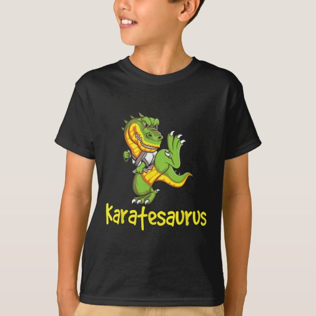 T-shirt Karatesaurus - Karateka Martial Arts Self Defense (Devant)