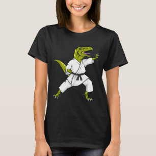 T-shirt Karatesaurus T-rex dinosaure karaté samouraï drôle