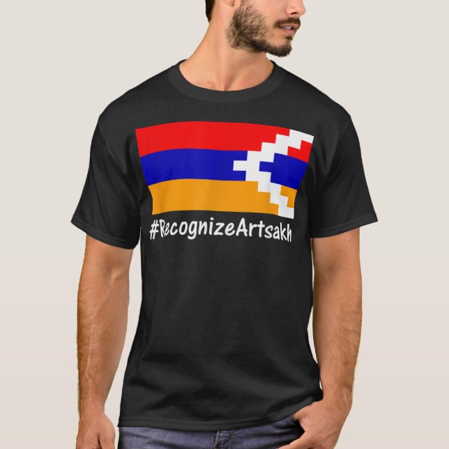T-shirt Karbakh Arménie Drapeau Artsakh #Reconnaître (Devant)