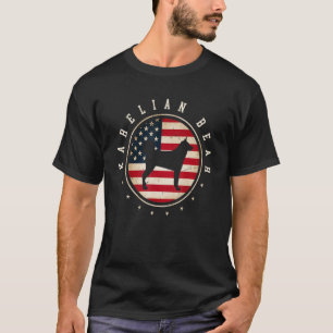T-shirt Karelian Bear Usa Drapeau 4 juillet Chien Maman Pa