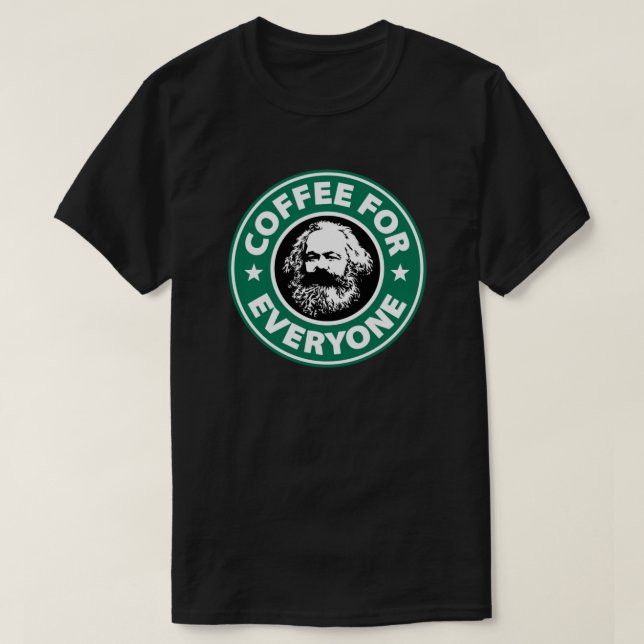 T-shirt Karl Marx - Café socialiste (Design devant)