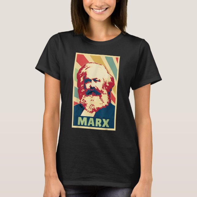 T-shirt Karl Marx couleurs Vintages (Devant)