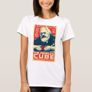 T-shirt Karl Marx - le cube des personnes : Dessus de