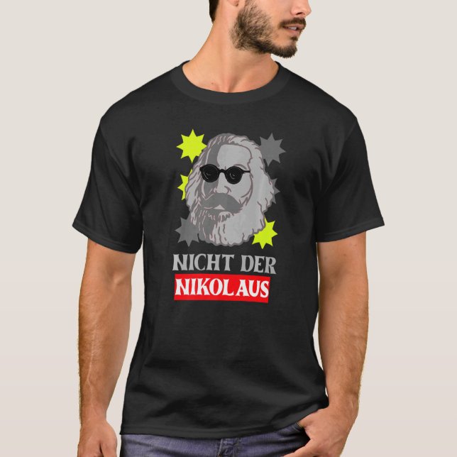 T-shirt Karl Marx Motif Pas Le Capitalisme Du Père Noël (Devant)