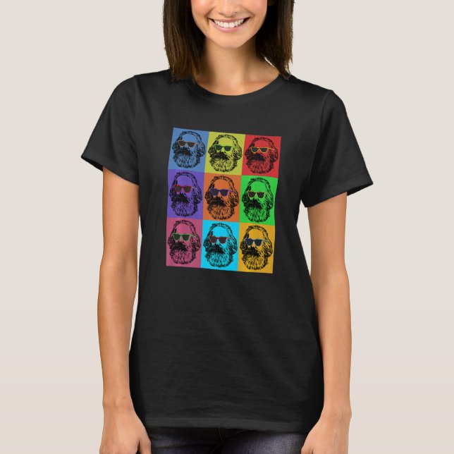 T-shirt Karl Marx Pop Art - Funky Revolution Philosopher T (Devant)