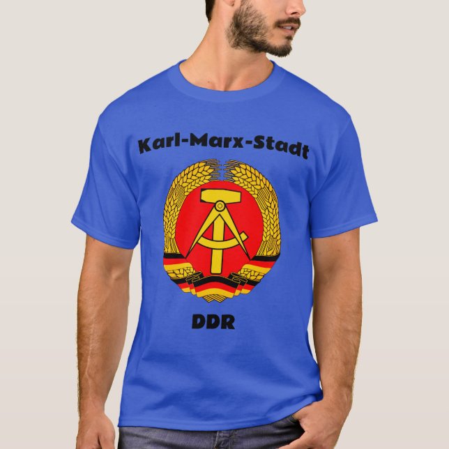 T-shirt Karl Marx Stadt, DDR, Allemagne de l'Est, RDA - Ch (Devant)