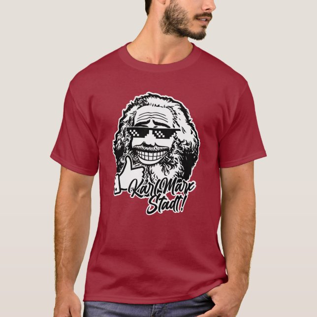 T-shirt Karl Marx Stadt (deux tons) (Devant)