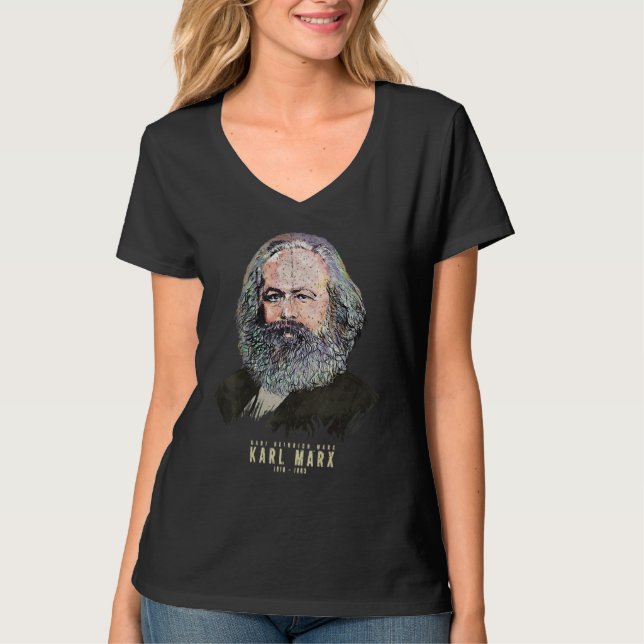 T-shirt Karl Marx V01 vintage (Devant)