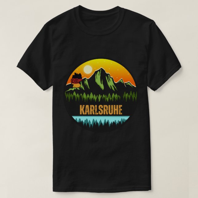 T-shirt Karlsruhe, Bade-Wurtemberg Allemagne (Design devant)