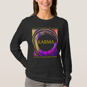 T-shirt Karma Bouddha Yoga Vintage droit universel Bouddhi