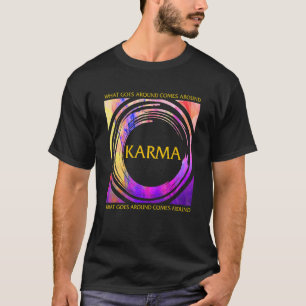 T-shirt Karma Bouddha Yoga Vintage Loi Universelle Bouddhi