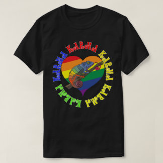 T-shirt Karma Karma Karma Rainbow Chameleon Heart