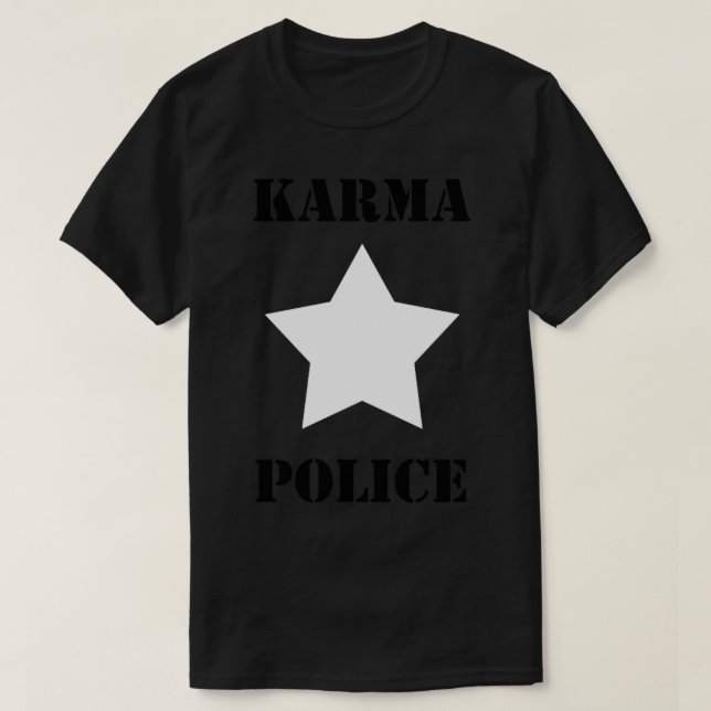 T-shirt Karma Police étoile blanche (Design devant)