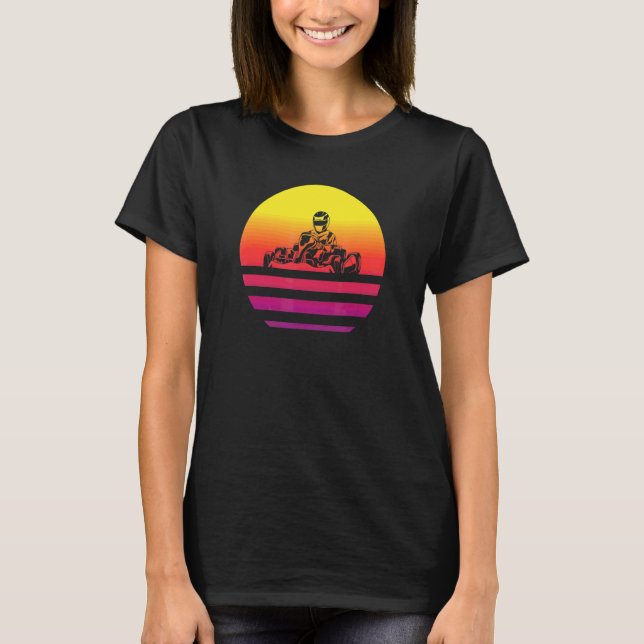 T-shirt Karting Rétro Style Ancien (Devant)