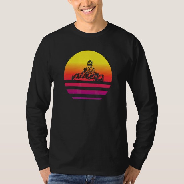 T-shirt Karting Rétro Style Ancien (Devant)