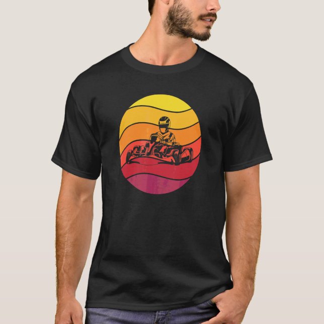 T-shirt Karting Rétro Style Vintage 8 (Devant)