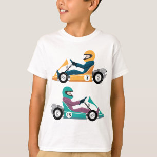T-shirt Karting vont véhicule de course de chariot avec u